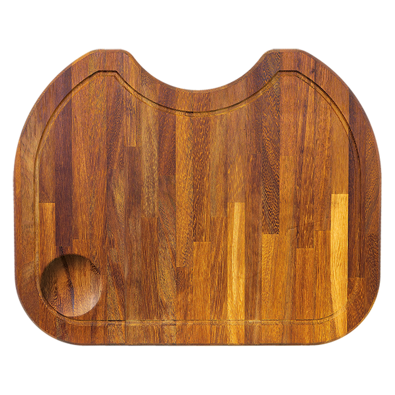 Il PLTAGIRK - TAGLIERE IN LEGNO è un tagliere in legno rettangolare caratterizzato da una rientranza semicircolare su un lato e da una scanalatura circolare su un angolo, che lo rende perfetto per le vostre preparazioni pltagirk.